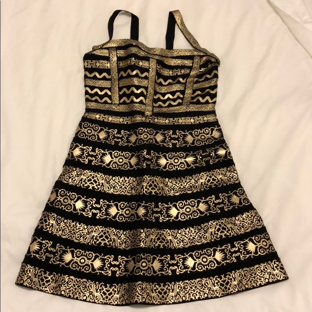 Gold bandage dress